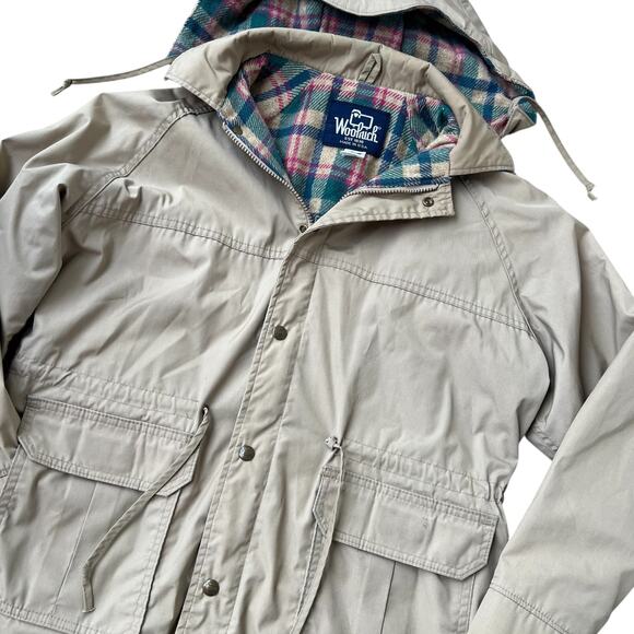 Woolrich Wool Blend Lined Hooded Barn Chore Coat Jacket Approx. Sz M - Picture 8 of 8